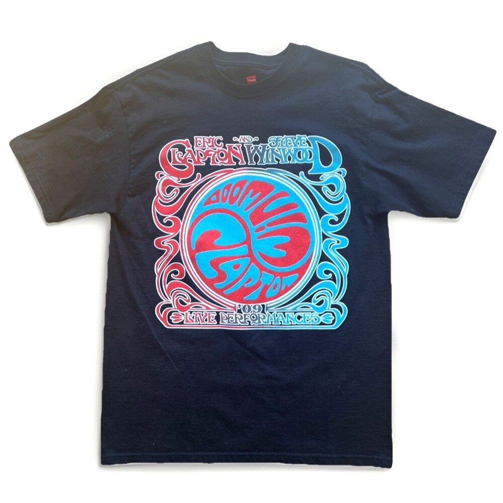 Eric Clapton Steve Winwood T Shirt 2009 Tour Black Med Gender Neutral